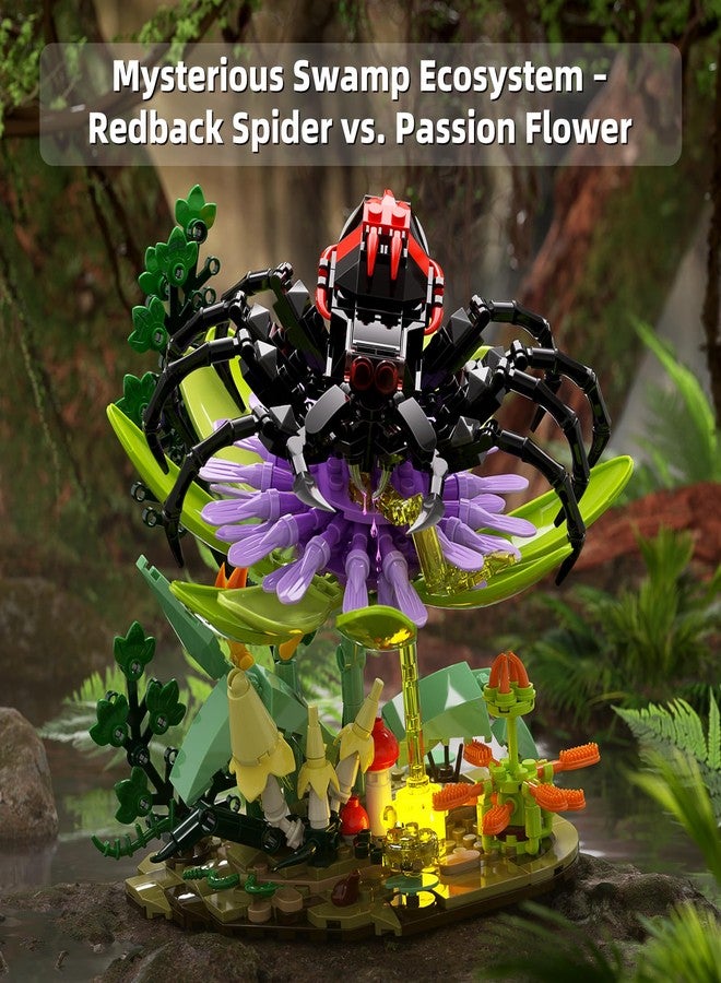 JAKI Spider Building Set for Adult,Wild Animals Building Blocks,Collectible Decor for Home or Office,Horror Halloween Spiders Toy Gift for Kids Boys 16+ - Image 4